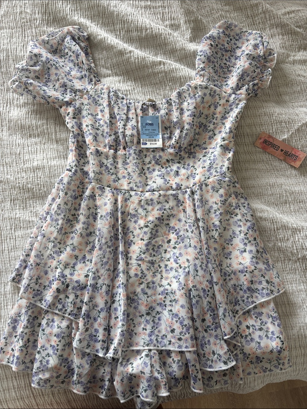 Floral Ruffle romper Soft Pastels